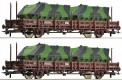 67029 Roco Set of 2 Flat cars loaded with armoured carriers M113 of Danish army